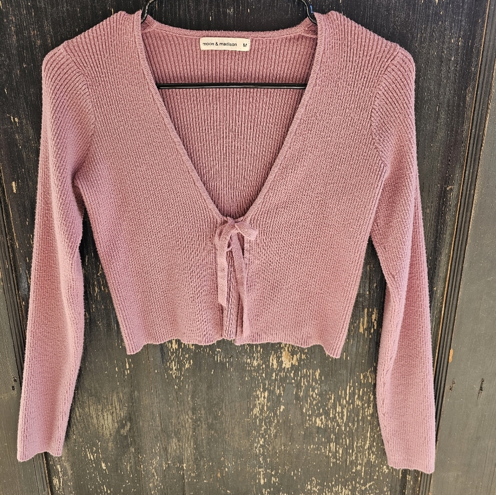 Vintage Style Cropped Wrap Top Women's Size Medium